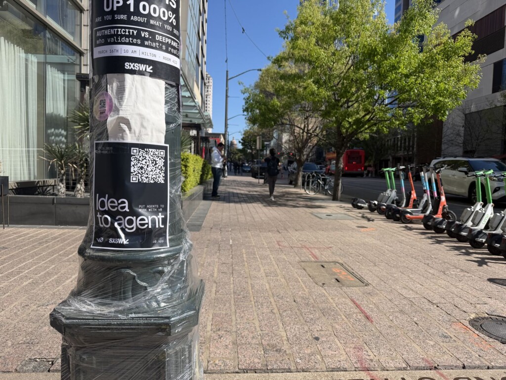 Flyer posting — Wild Posting® campaign at SXSW, Austin, TX