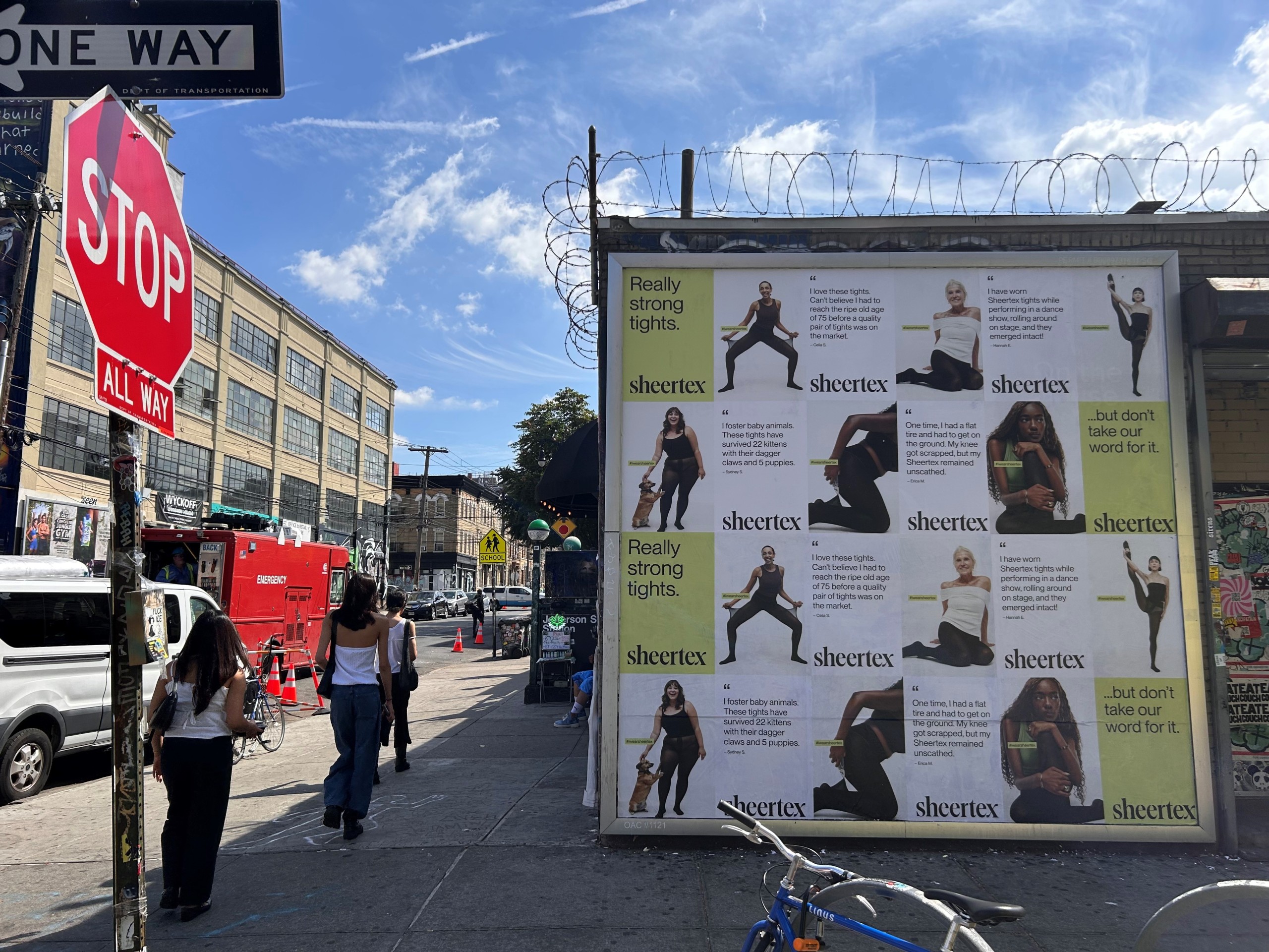 Sheertex Wild Posting® Campaign – Starr St & Wyckoff Ave, Brooklyn