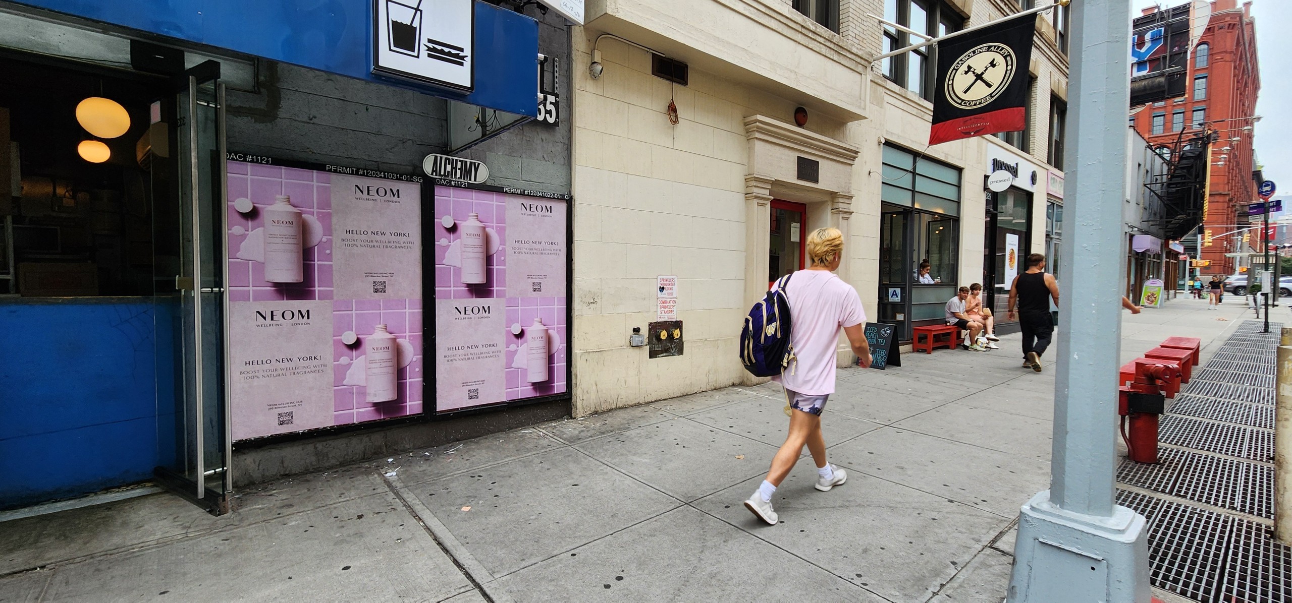Wild Posting® street-level outdoor advertising posters on Lafayette Street near Houston and Bleecker Street in New York City