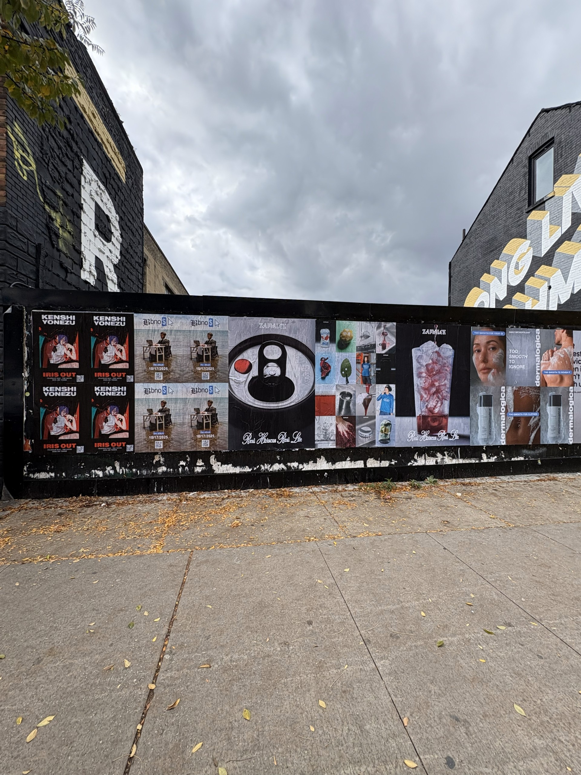 Wild Posting® street poster installation displayed on an urban wall, delivering repeated exposure through high-traffic pedestrian visibility