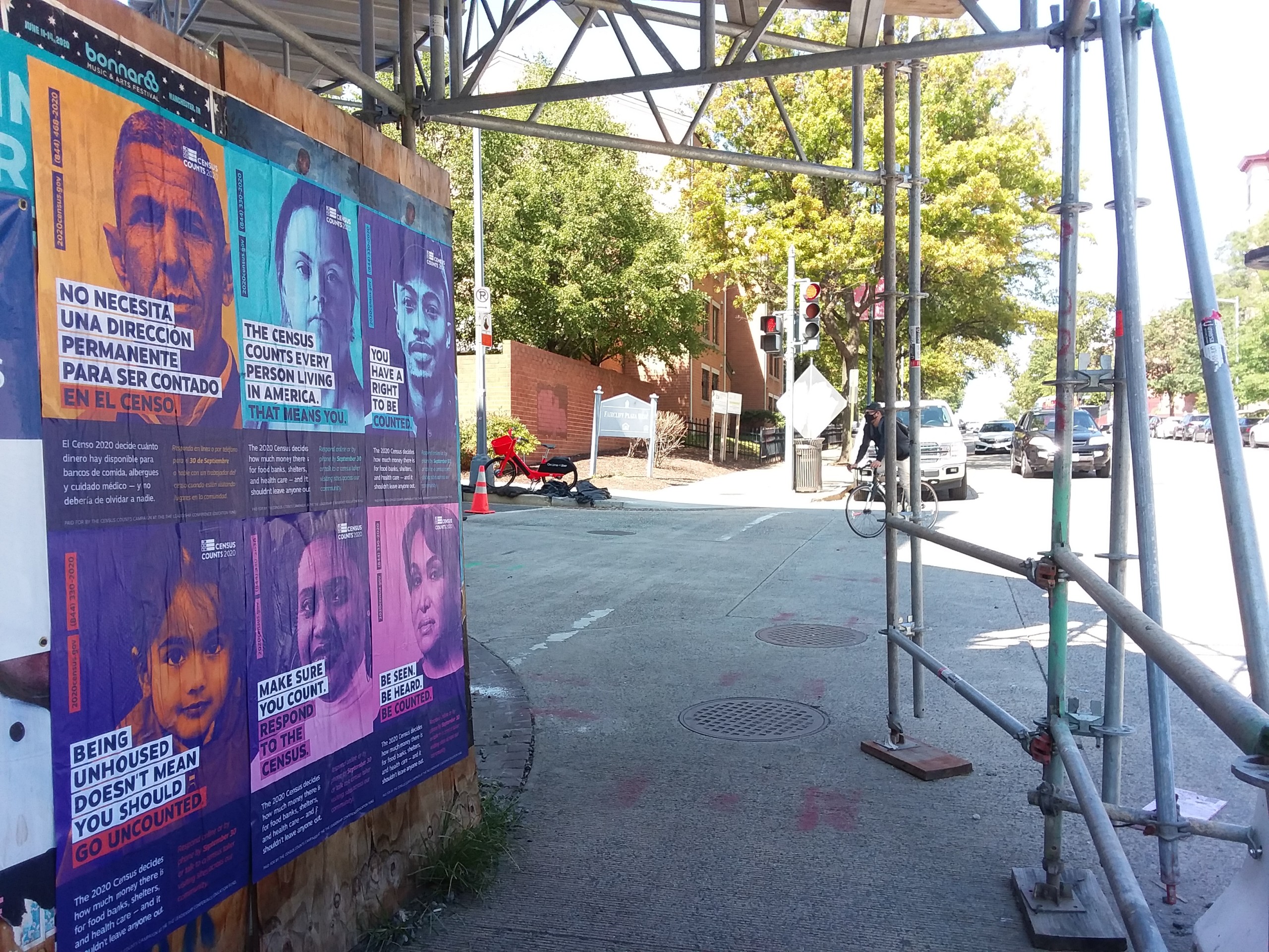 Civic engagement Wild Posting® campaign promoting census participation in Washington, DC.